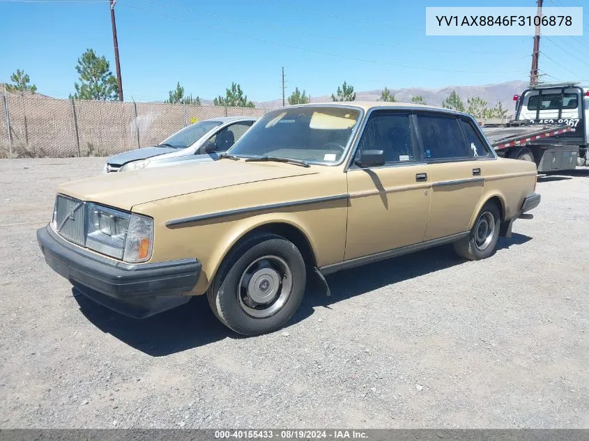 1985 Volvo 244 Dl/Gl VIN: YV1AX8846F3106878 Lot: 40155433