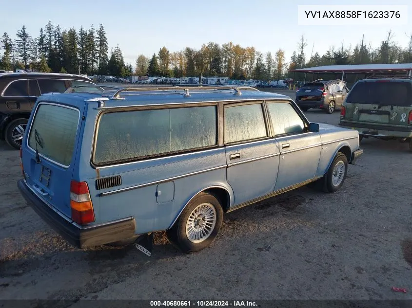 1985 Volvo 245 Dl/Gl VIN: YV1AX8858F1623376 Lot: 40680661