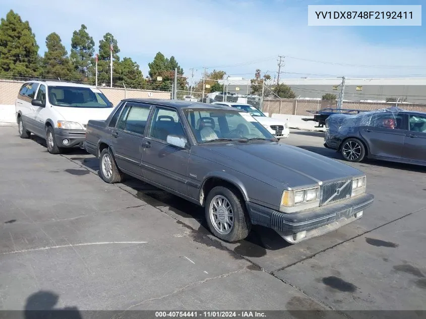 1985 Volvo 740 / 760 VIN: YV1DX8748F2192411 Lot: 40754441