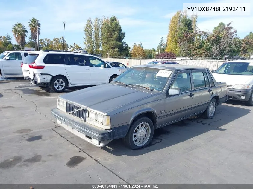 1985 Volvo 740 / 760 VIN: YV1DX8748F2192411 Lot: 40754441