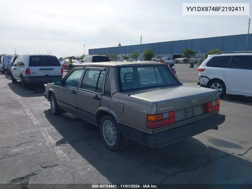 YV1DX8748F2192411 1985 Volvo 740 / 760