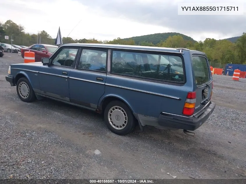 1986 Volvo 245 Dl/Gl VIN: YV1AX8855G1715711 Lot: 40158557