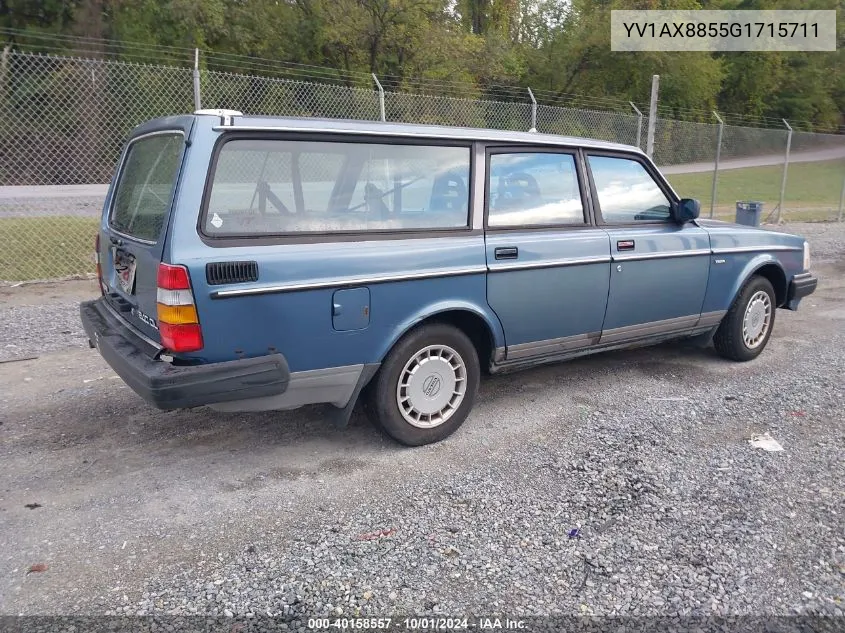 1986 Volvo 245 Dl/Gl VIN: YV1AX8855G1715711 Lot: 40158557