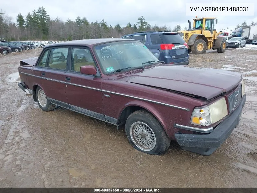 1993 Volvo 240 VIN: YV1AS8804P1488031 Lot: 40377150