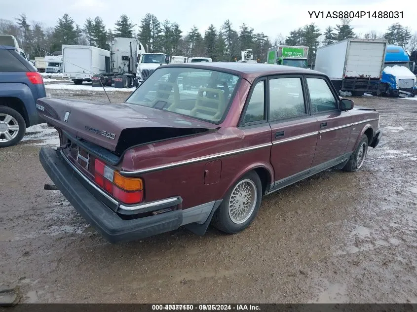 1993 Volvo 240 VIN: YV1AS8804P1488031 Lot: 40377150