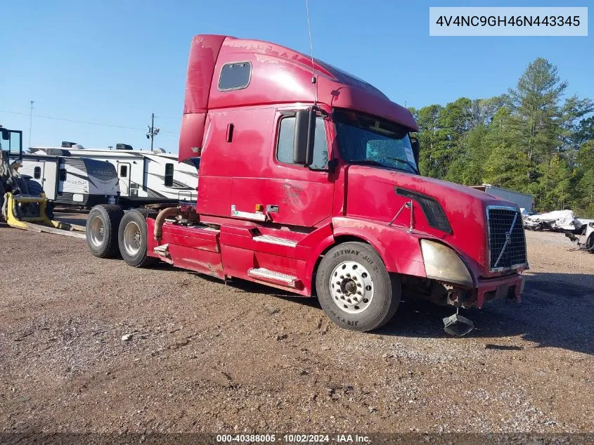 2006 Volvo Vn Vnl VIN: 4V4NC9GH46N443345 Lot: 40388005