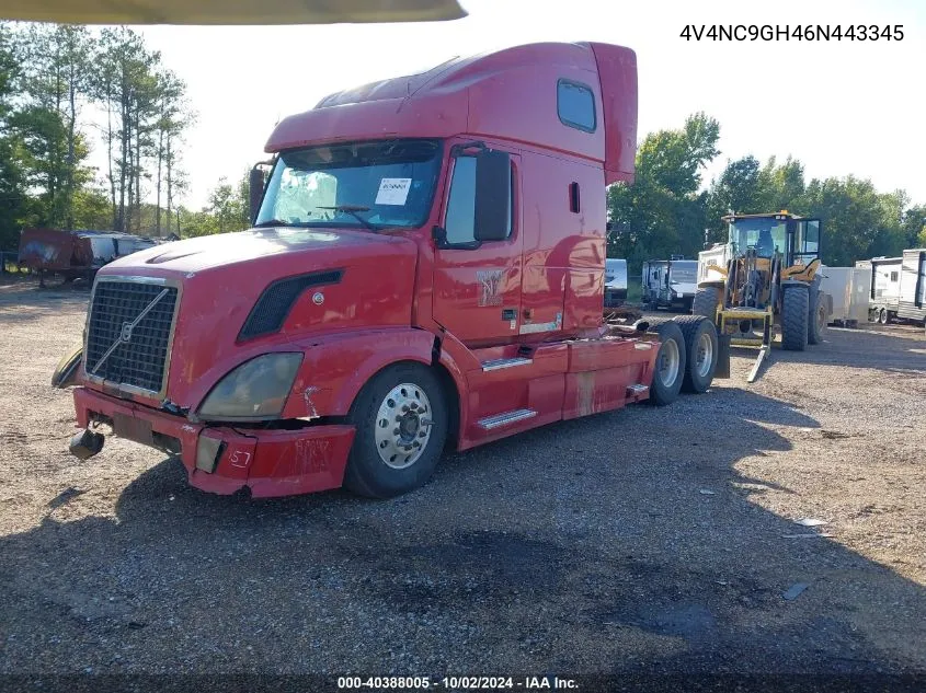 2006 Volvo Vn Vnl VIN: 4V4NC9GH46N443345 Lot: 40388005