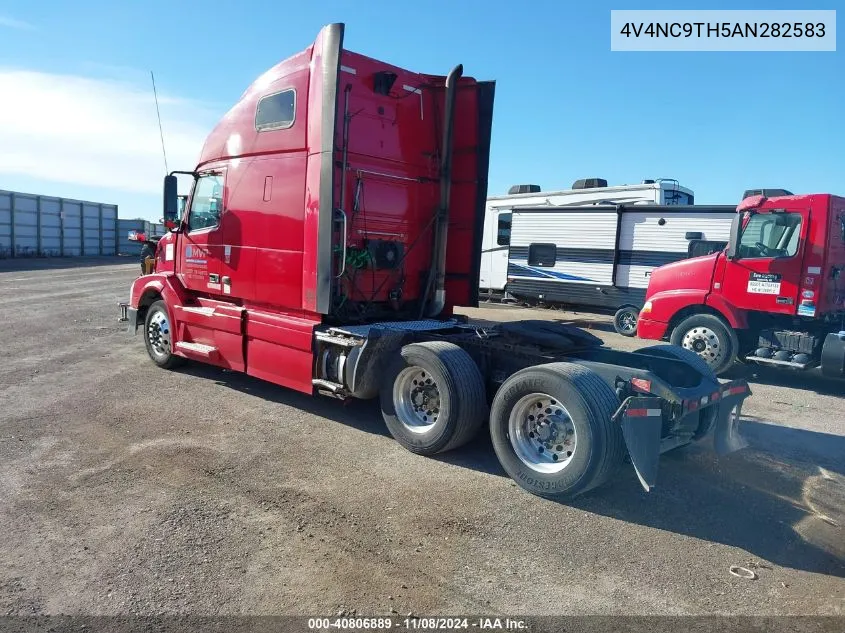 2010 Volvo Vn Vnl VIN: 4V4NC9TH5AN282583 Lot: 40806889