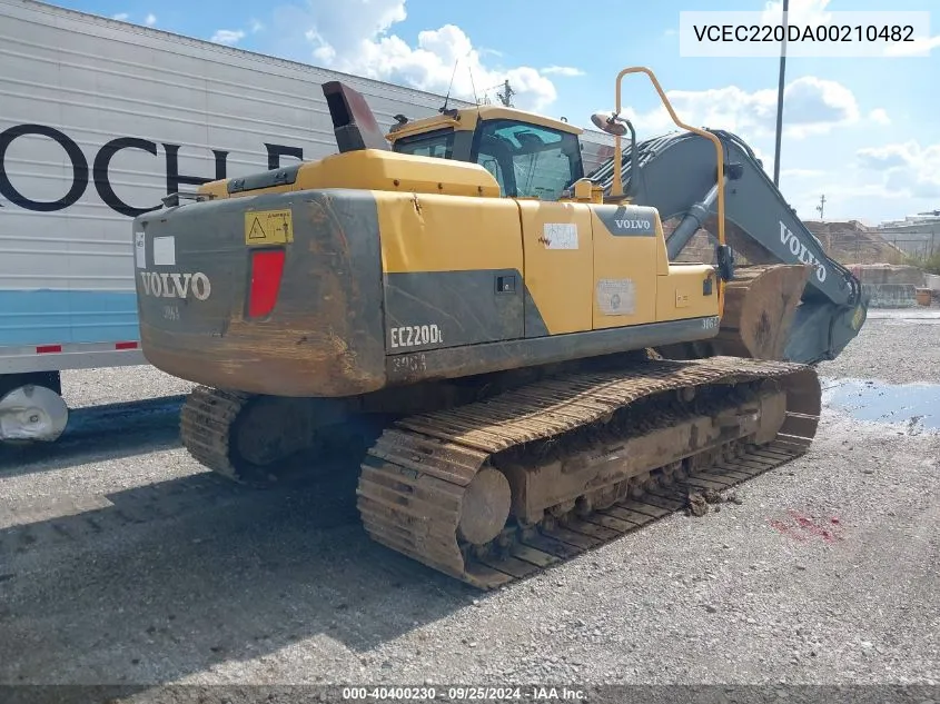 VCEC220DA00210482 2013 Volvo Ec220Dl Excavator