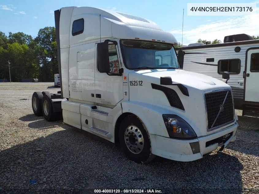 2014 Volvo Vn Vnl VIN: 4V4NC9EH2EN173176 Lot: 40003120