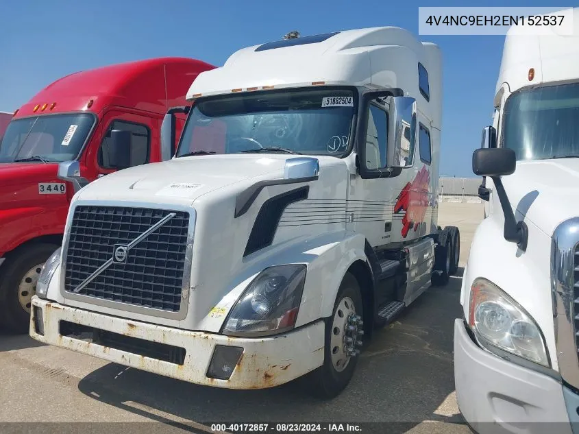 2014 Volvo Vn Vnl VIN: 4V4NC9EH2EN152537 Lot: 40172857