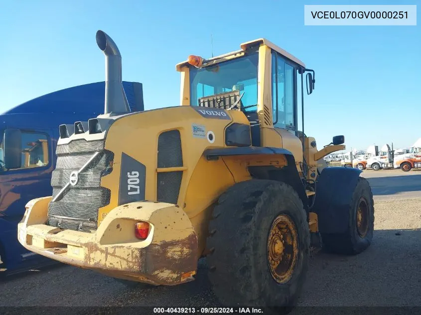 VCE0L070GV0000251 2014 Volvo L70G