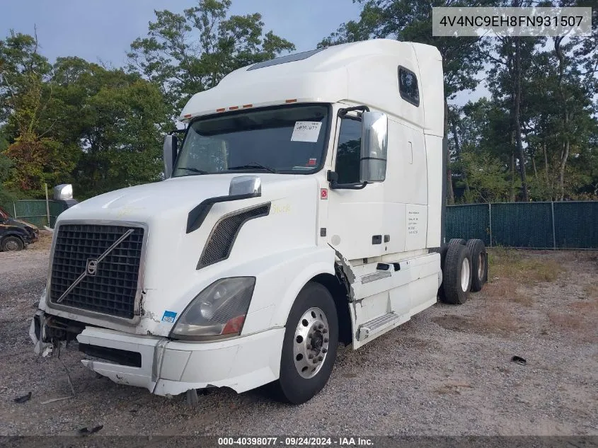 2015 Volvo Vn Vnl VIN: 4V4NC9EH8FN931507 Lot: 40398077