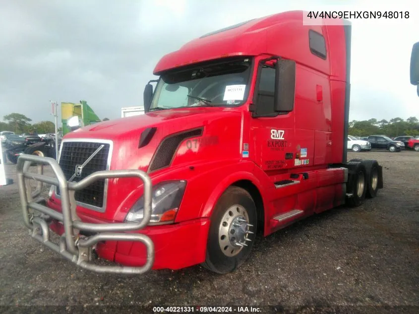 2016 Volvo Vn Vnl VIN: 4V4NC9EHXGN948018 Lot: 40221331