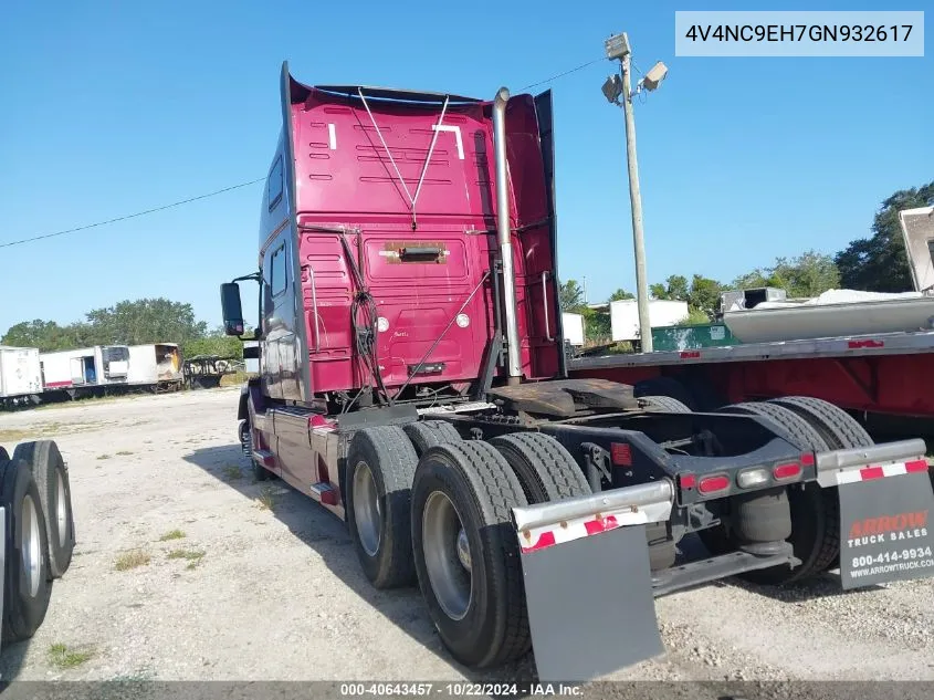 2016 Volvo Vn Vnl VIN: 4V4NC9EH7GN932617 Lot: 40643457