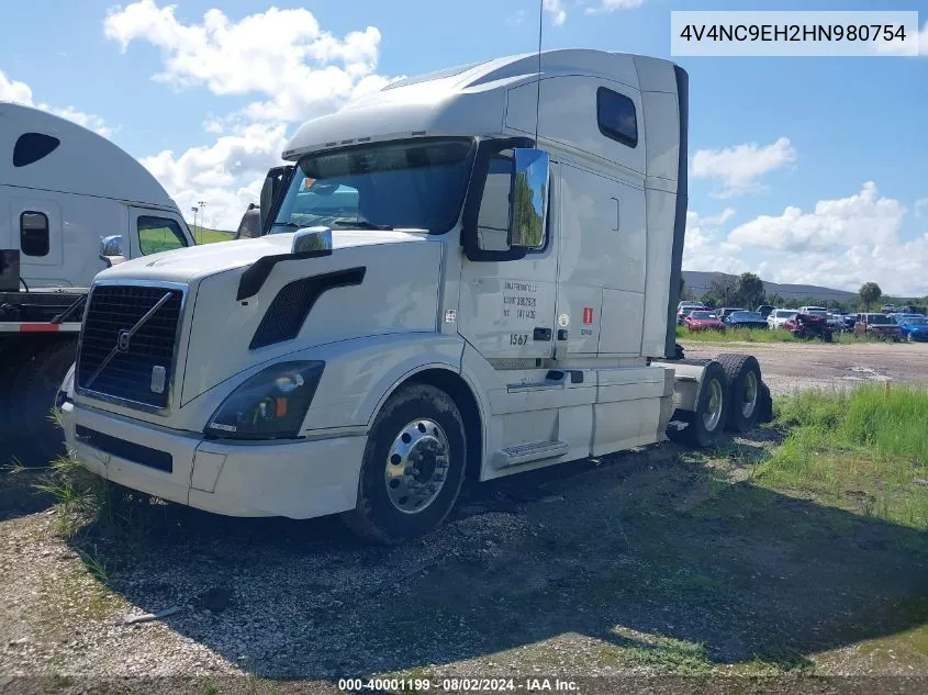 2017 Volvo Vnl VIN: 4V4NC9EH2HN980754 Lot: 40001199