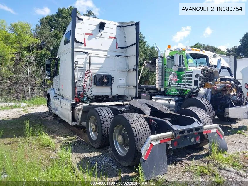 2017 Volvo Vnl VIN: 4V4NC9EH2HN980754 Lot: 40001199