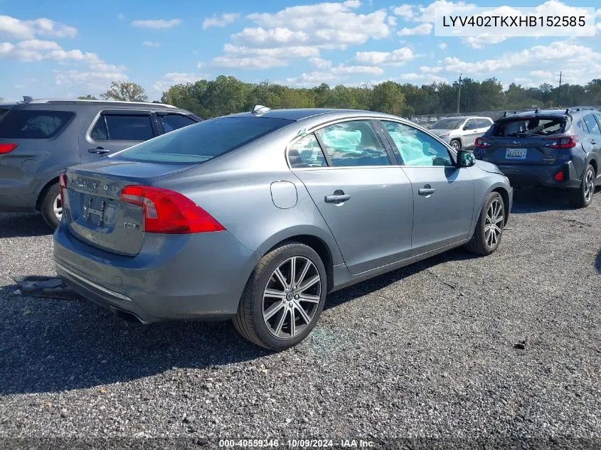 2017 Volvo S60 Inscription T5 VIN: LYV402TKXHB152585 Lot: 40559346