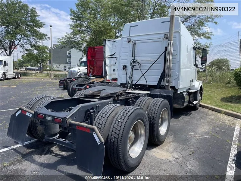 2017 Volvo Vnl VIN: 4V4NC9EG2HN990322 Lot: 40590466