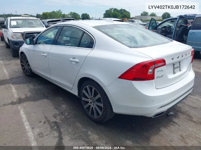 LYV402TK0JB172642 2018 Volvo S60 Inscription T5