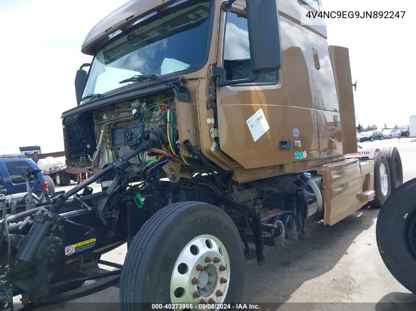 2018 Volvo Vnl VIN: 4V4NC9EG9JN892247 Lot: 40273955