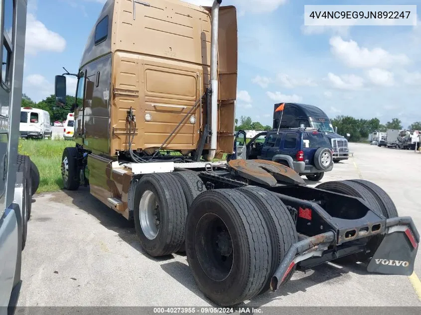 2018 Volvo Vnl VIN: 4V4NC9EG9JN892247 Lot: 40273955