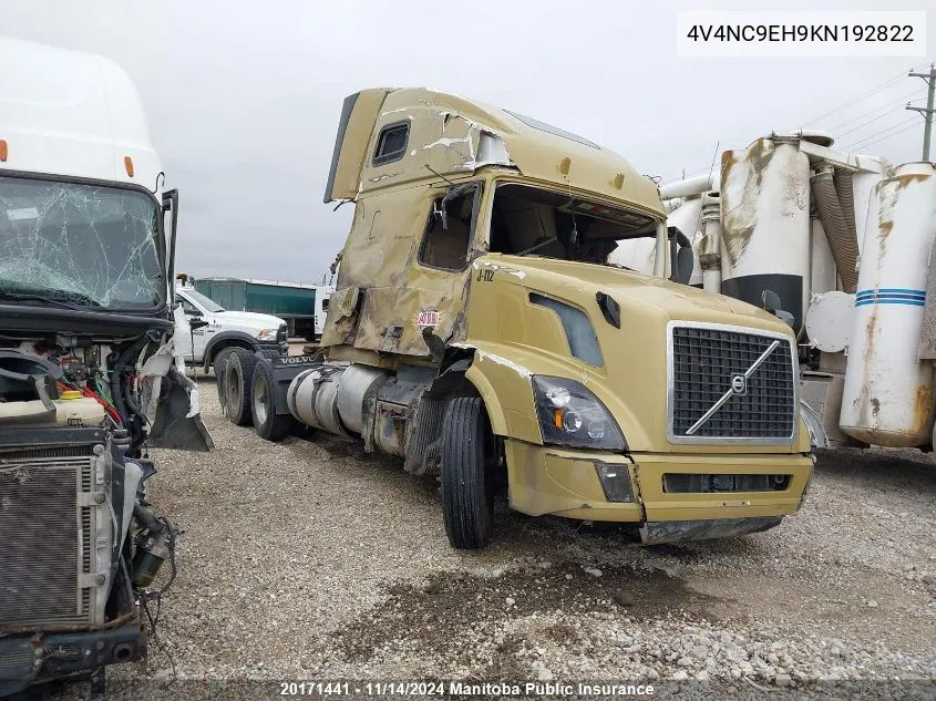 2019 Volvo Vnl64T VIN: 4V4NC9EH9KN192822 Lot: 20171441