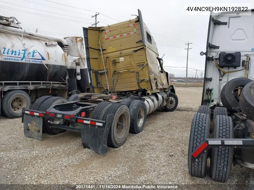 2019 Volvo Vnl64T VIN: 4V4NC9EH9KN192822 Lot: 20171441