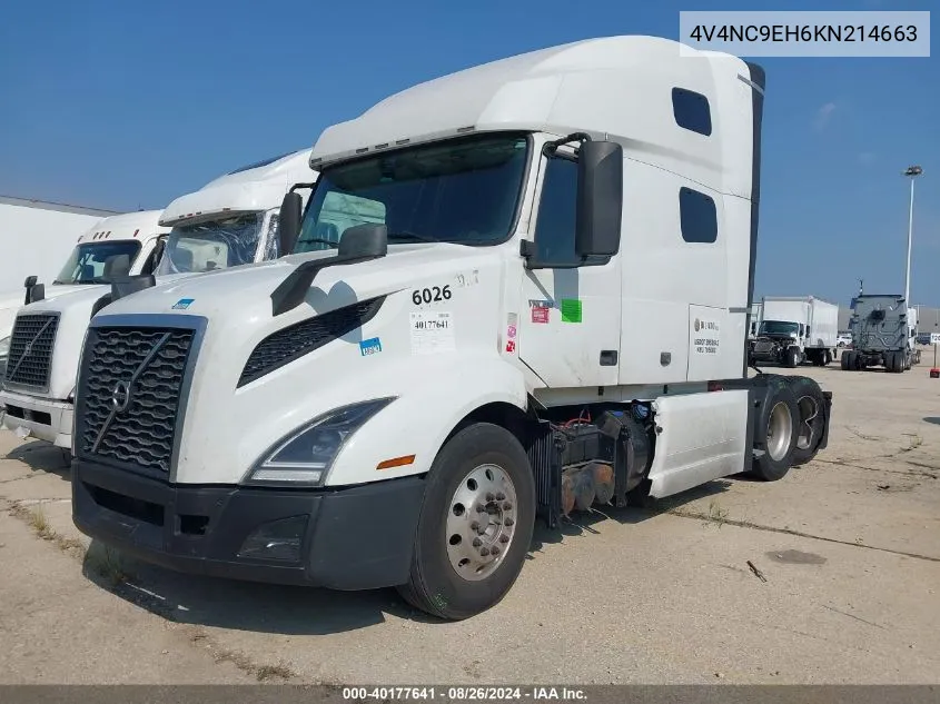 2019 Volvo Vnl VIN: 4V4NC9EH6KN214663 Lot: 40177641