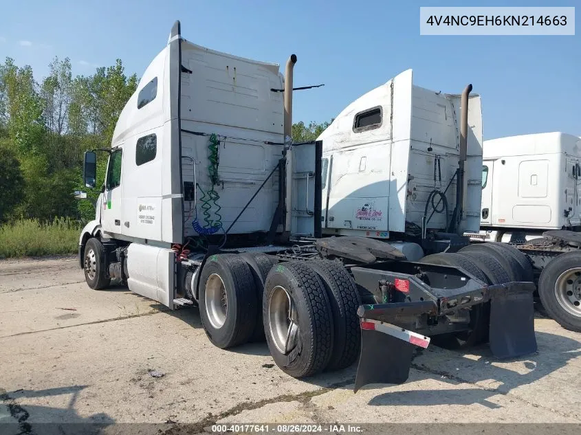 2019 Volvo Vnl VIN: 4V4NC9EH6KN214663 Lot: 40177641