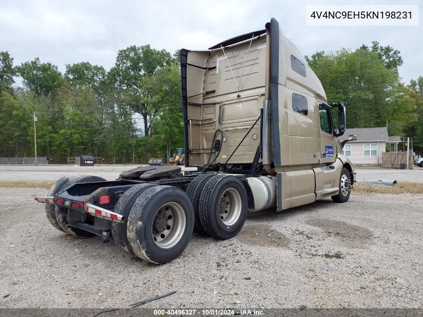 2019 Volvo Vnl VIN: 4V4NC9EH5KN198231 Lot: 40496327