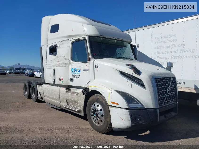 2019 Volvo Vnl VIN: 4V4NC9EH1KN215834 Lot: 40802632