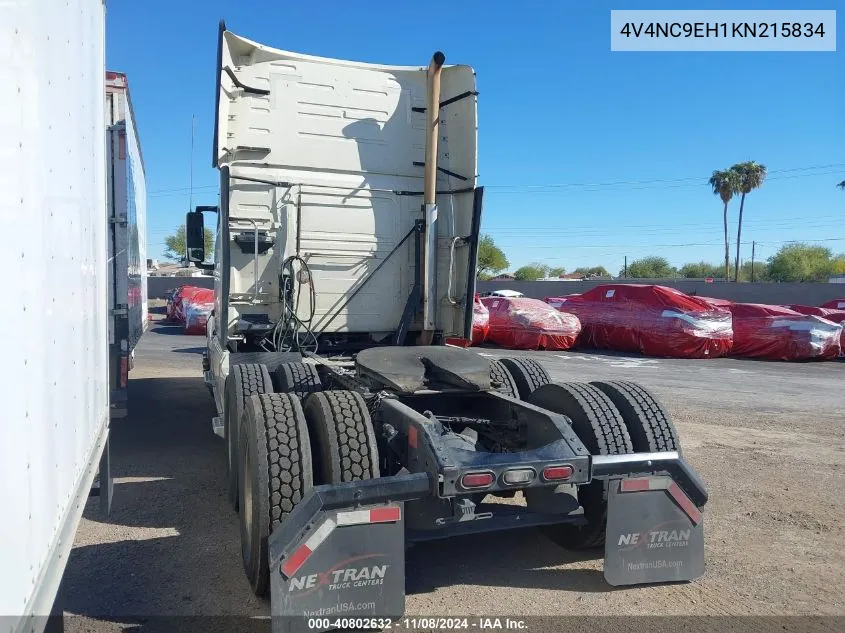 2019 Volvo Vnl VIN: 4V4NC9EH1KN215834 Lot: 40802632