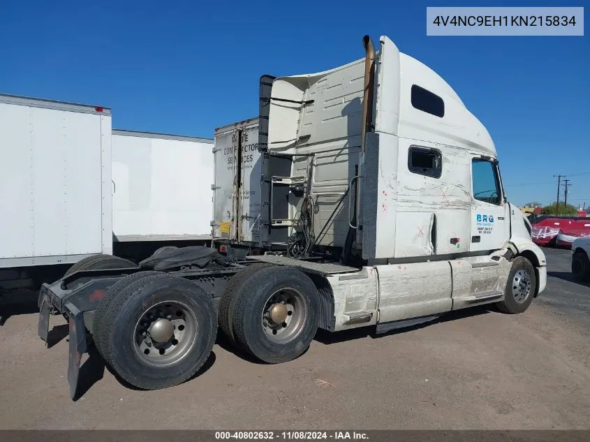 2019 Volvo Vnl VIN: 4V4NC9EH1KN215834 Lot: 40802632