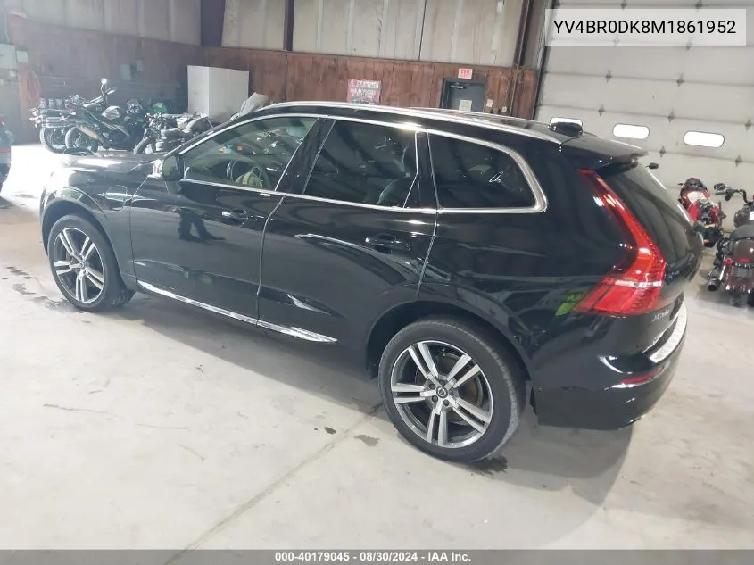 2021 Volvo Xc60 Recharge Plug-In Hybrid T8 Inscription Expression VIN: YV4BR0DK8M1861952 Lot: 40179045