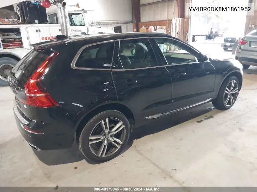 2021 Volvo Xc60 Recharge Plug-In Hybrid T8 Inscription Expression VIN: YV4BR0DK8M1861952 Lot: 40179045