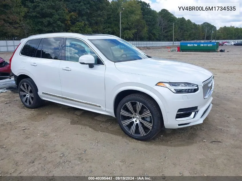 2021 Volvo Xc90 Recharge Plug-In Hybrid T8 Inscription 6 Passenger VIN: YV4BR00L6M1734535 Lot: 40395443