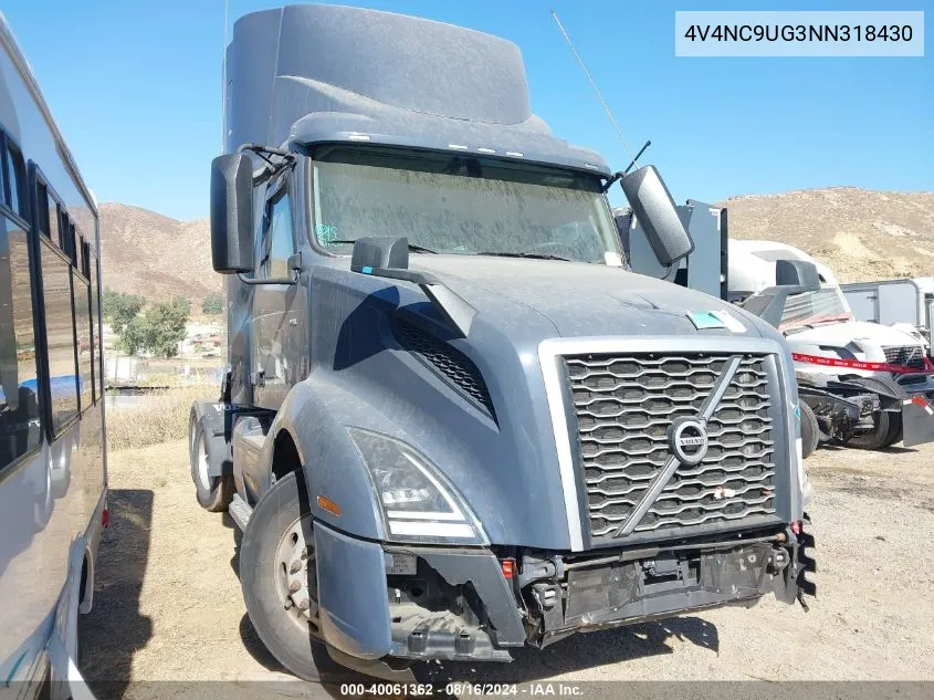 2022 Volvo Vnl VIN: 4V4NC9UG3NN318430 Lot: 40313786