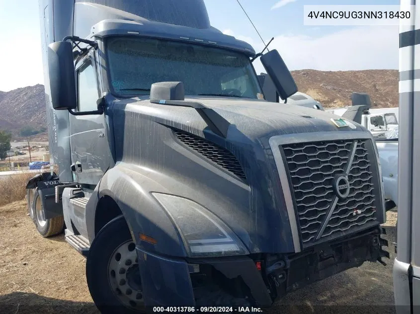 2022 Volvo Vnl VIN: 4V4NC9UG3NN318430 Lot: 40313786