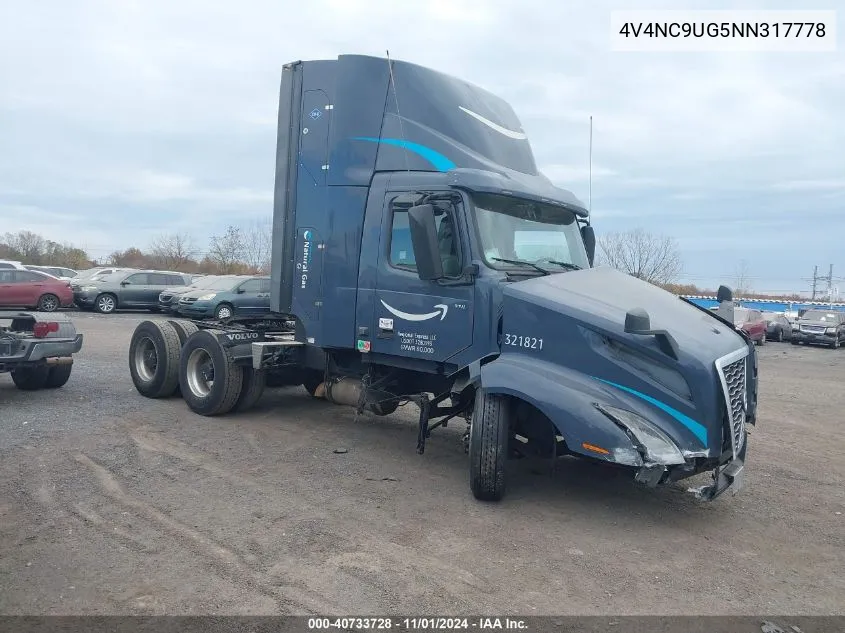 2022 Volvo Vnl VIN: 4V4NC9UG5NN317778 Lot: 40733728