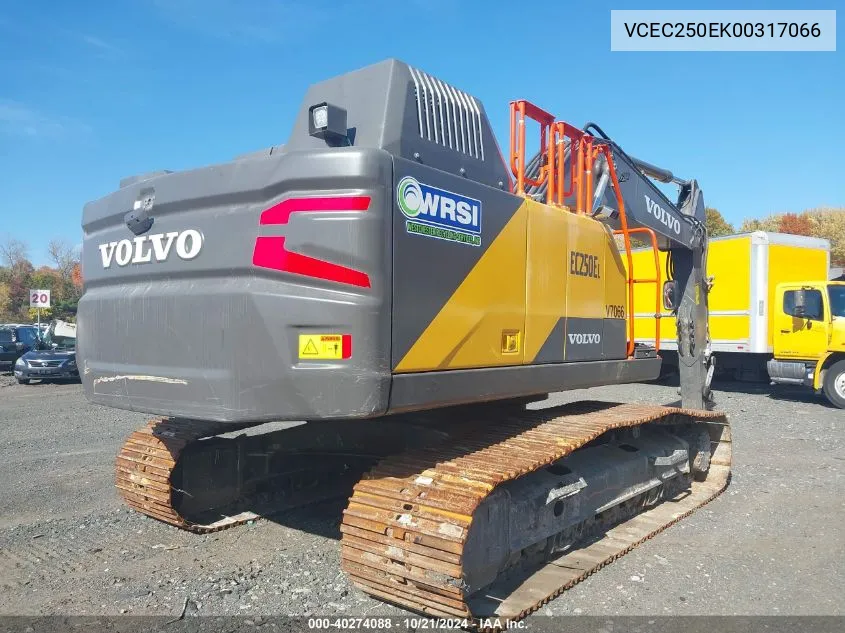 2023 Volvo Ec250E Excavator VIN: VCEC250EK00317066 Lot: 40274088