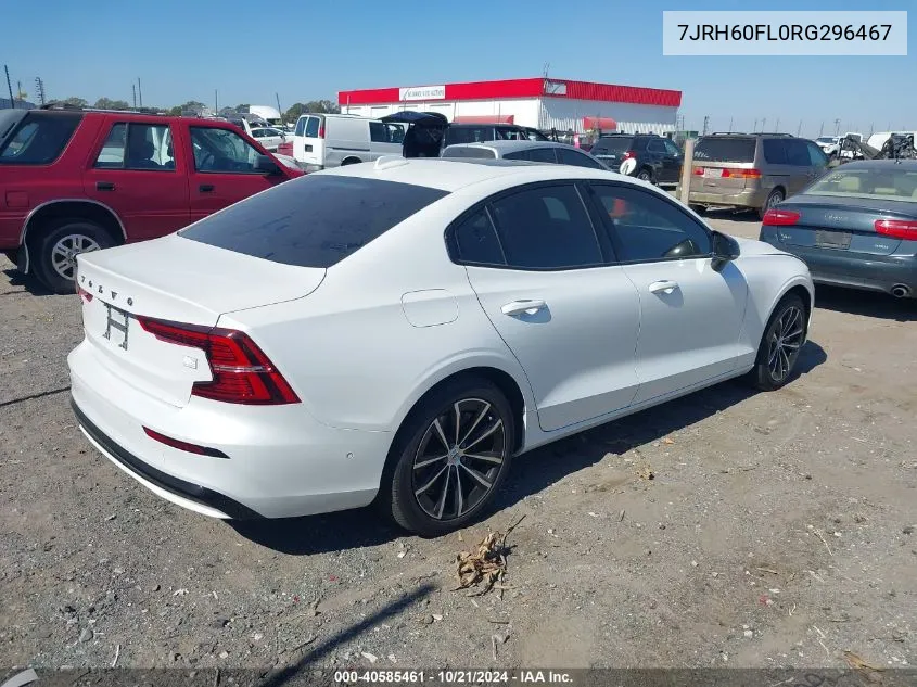 2024 Volvo S60 Recharge Plug-In Hybrid T8 Plus Dark Theme VIN: 7JRH60FL0RG296467 Lot: 40585461