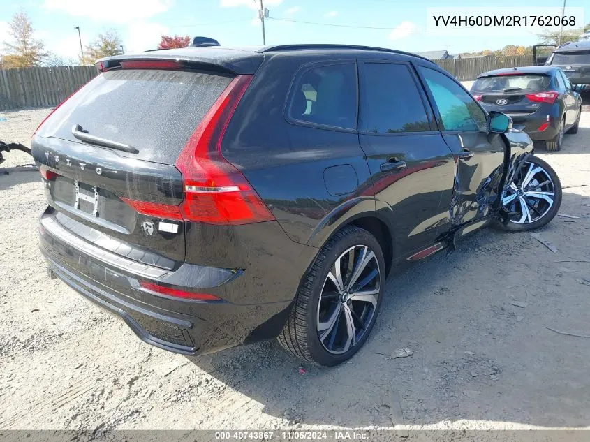 2024 Volvo Xc60 Recharge Plug-In Hybrid T8 Ultimate Dark Theme VIN: YV4H60DM2R1762068 Lot: 40743867