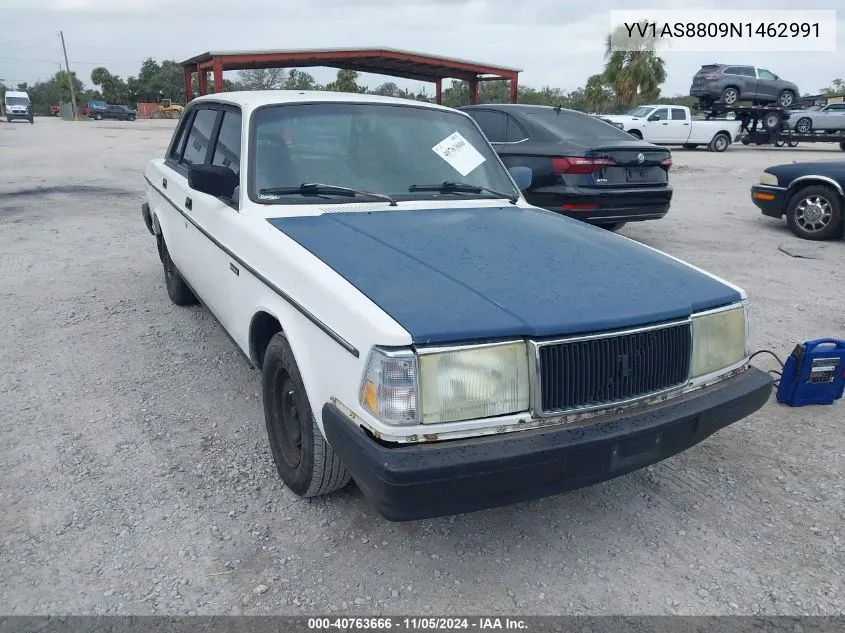 1992 Volvo 240 Gl VIN: YV1AS8809N1462991 Lot: 40763666