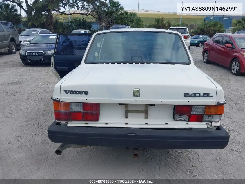 1992 Volvo 240 Gl VIN: YV1AS8809N1462991 Lot: 40763666