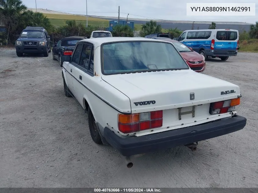 1992 Volvo 240 Gl VIN: YV1AS8809N1462991 Lot: 40763666