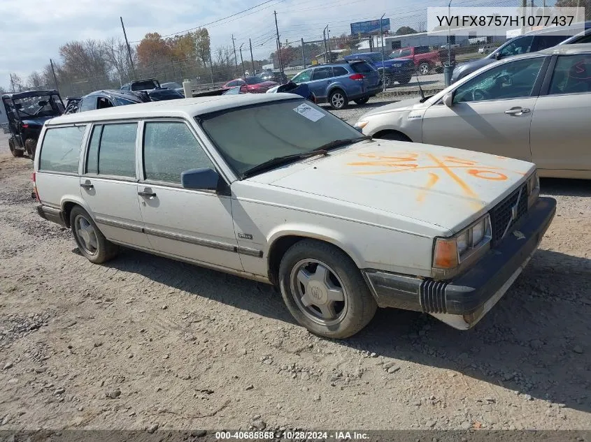 1987 Volvo 740 Gle VIN: YV1FX8757H1077437 Lot: 40685868