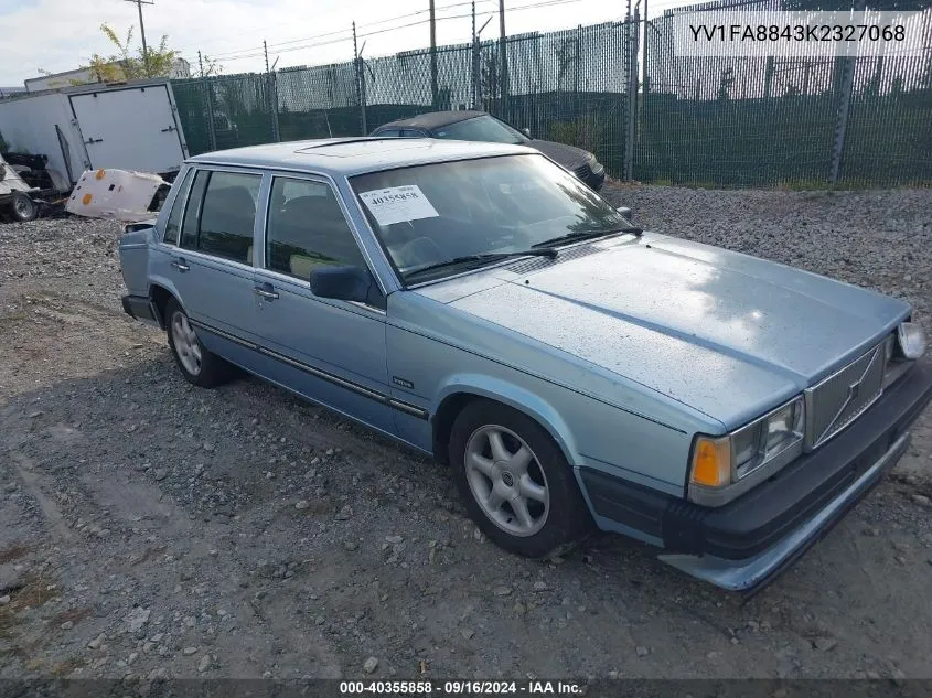 1989 Volvo 740 Gl VIN: YV1FA8843K2327068 Lot: 40355858