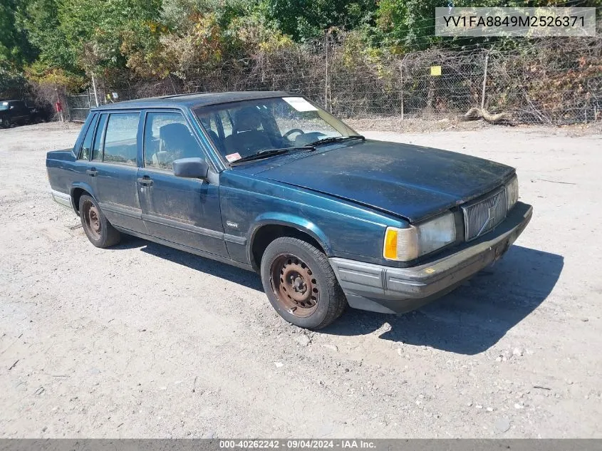 1991 Volvo 740 VIN: YV1FA8849M2526371 Lot: 40262242