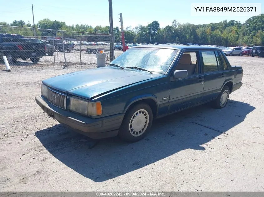 1991 Volvo 740 VIN: YV1FA8849M2526371 Lot: 40262242